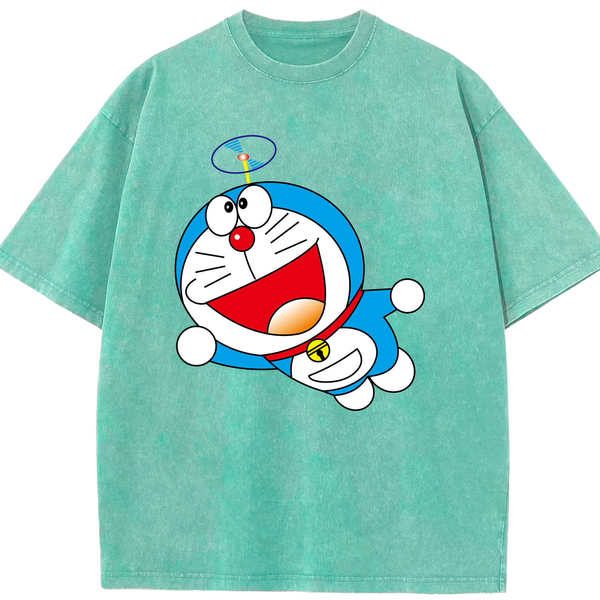 （画像用） ドラえもん Doraemon 綿100% ヴィンテージ風 半袖Tシャツ（フロントプリント）